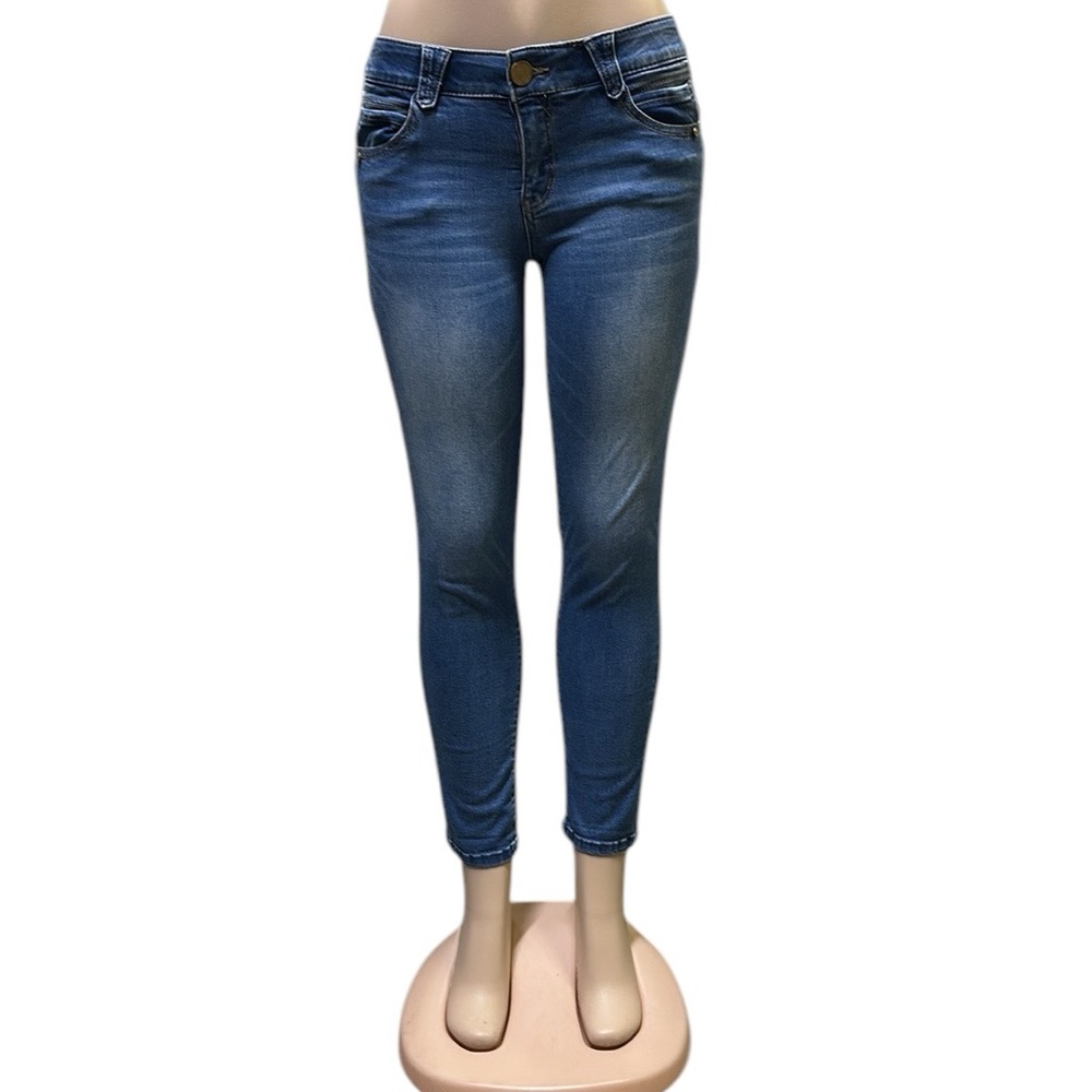 Democracy Ab Solution Denim 6 Pocket Skinny Ankle Blue Jeans Womens 4